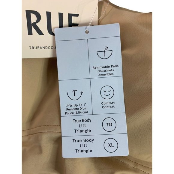 XL The True Body Triangle Convertible Strap Bralette New Nude - Picture 9 of 10